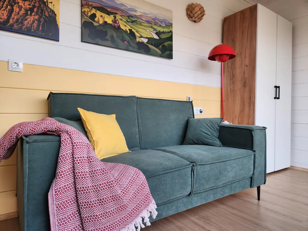 Дом с проектором и диваном