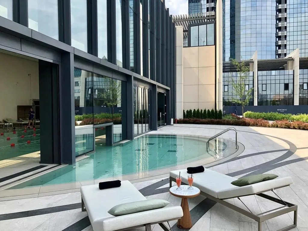 Квартира Квартира Sky City Moscow Уютная Студия на 43 этаже с видом на закат! Lux дизайн — Москва