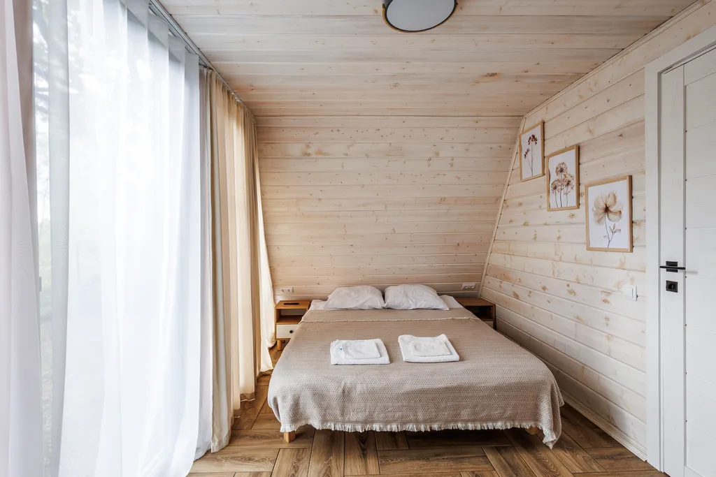 Коттедж Коттедж Уютный А-фрейм в дубовом лесу — Кузяево