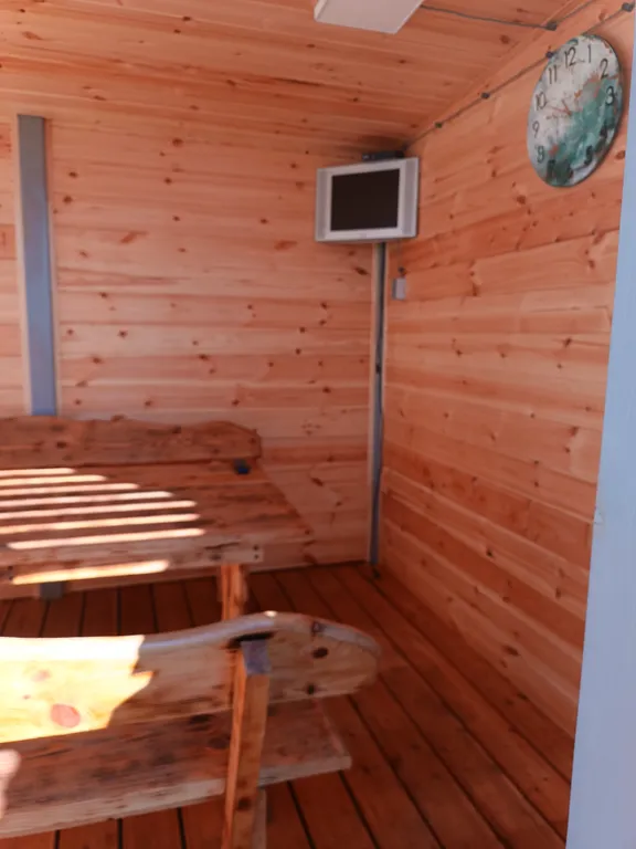 Дом А-фрейм из дерева с баней и джакузи