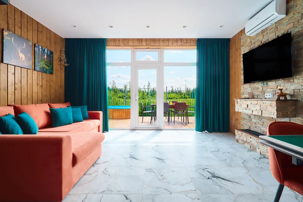 Коттедж Барнхаус с баней, видом на лес — Истра