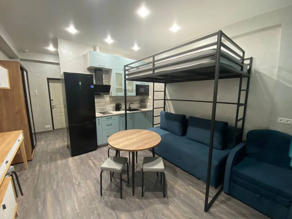 Студия с террасой и двухъярусной кроватью