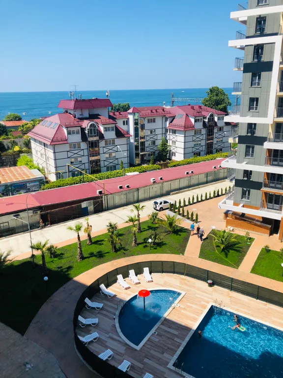 4-х местный апартамент с видом на море и бассейн