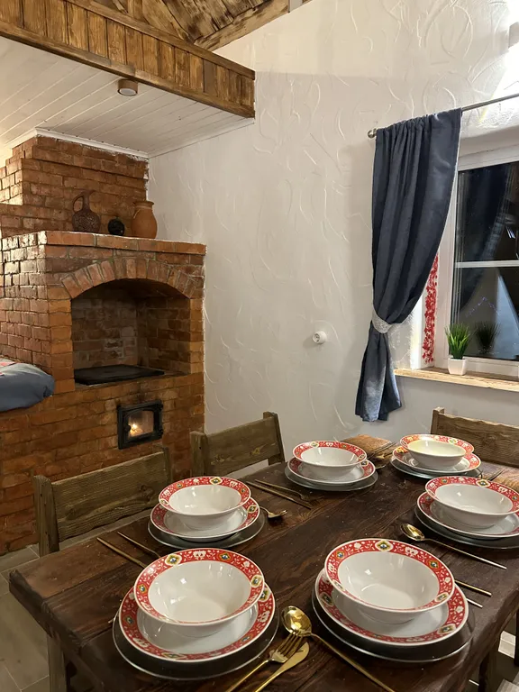 Дом с банным чаном и печью-лежанкой в горах