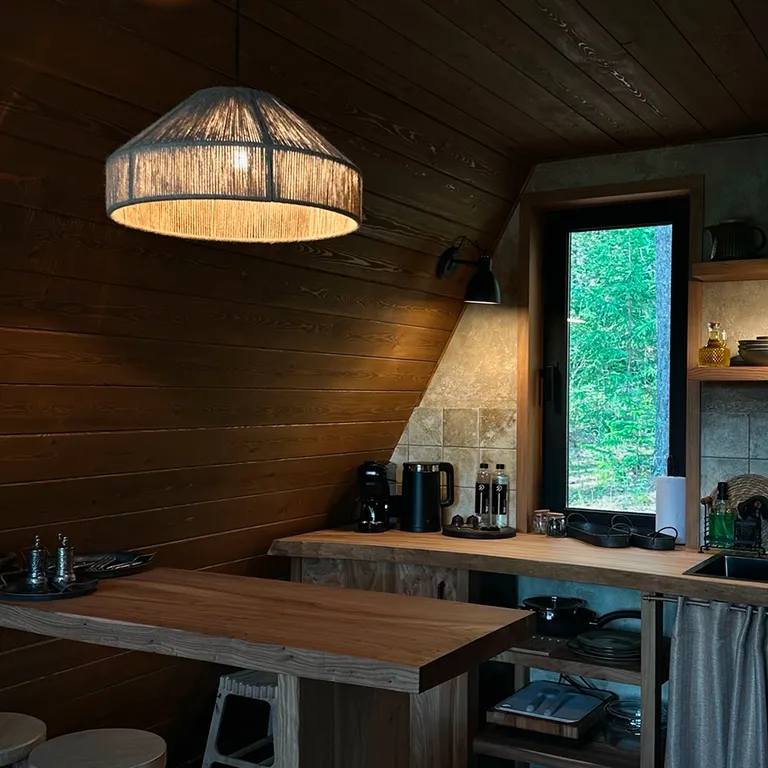 Дом с купелью и камином