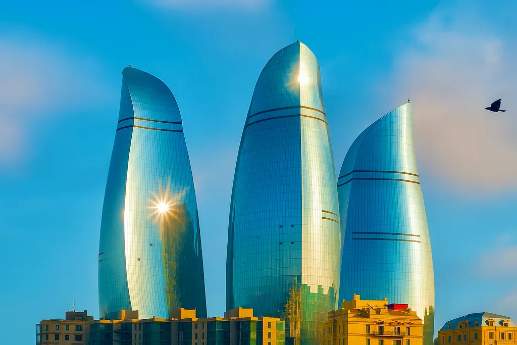 Квартира Panoramic Apartments в центре Баку Вид на Flame Towers F1 Track — аренда посуточно в Баку