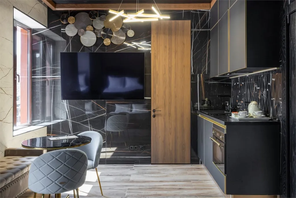 Уютная студия с видом на горы