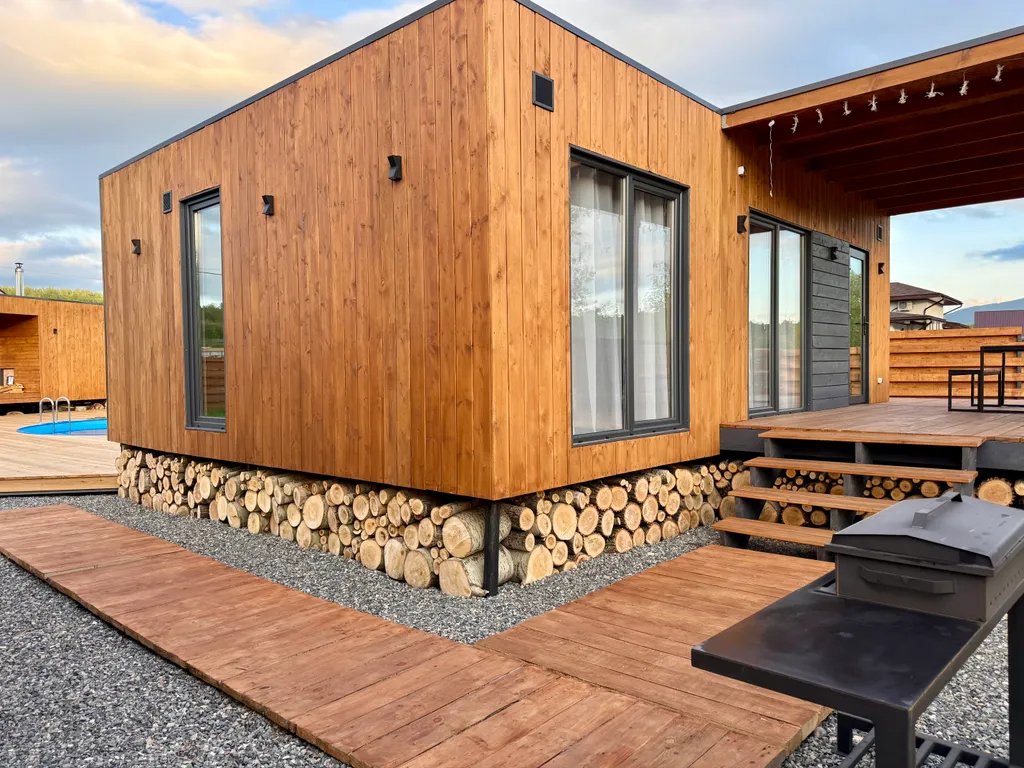 Панорамный дом с видом на реку