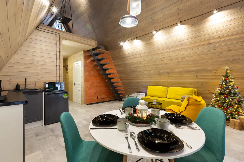 Домик A-Frame с купелью 60 м2