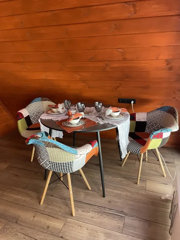 Коттедж A Frame Палисандр с панорамным видом в лес, чаном и мангальной зоной — Черленково