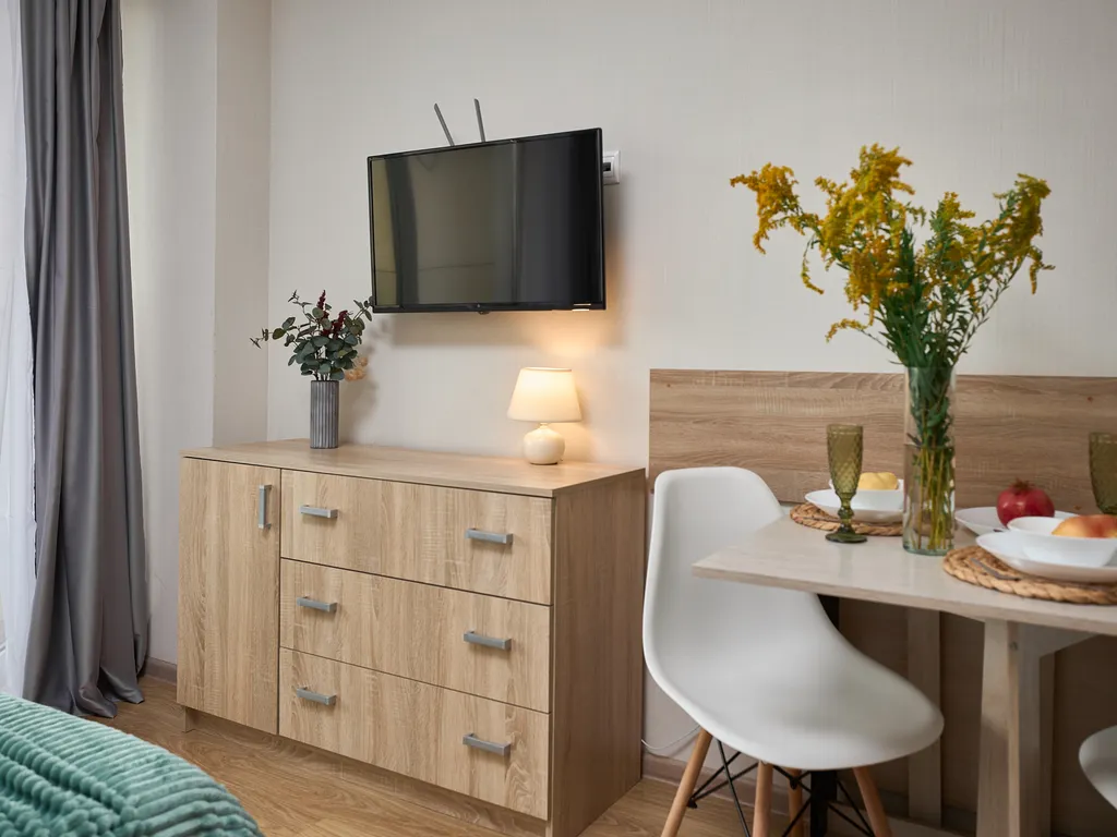 Студия с потрясающим видом на море и горы