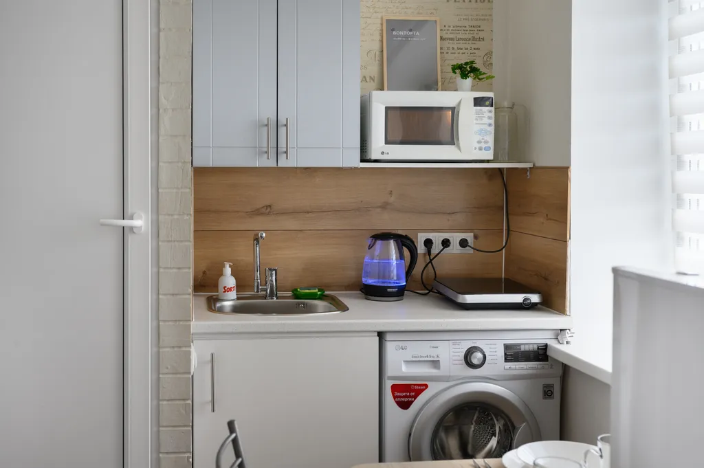 Светлая студия, рядом пляжи и парк Дубки