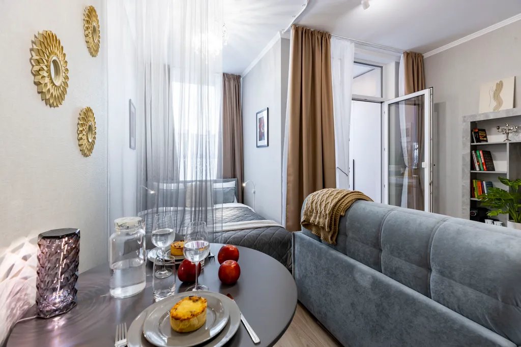 Квартира Квартира Современная студия рядом с Экспофорумом, Пушкиным, Павловском, аэропортом — Шушары