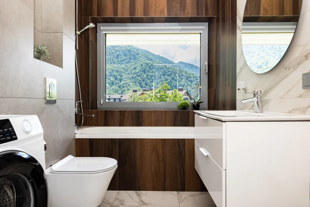 Квартира с 3 спальнями, камином с живым огнём и видом на горы