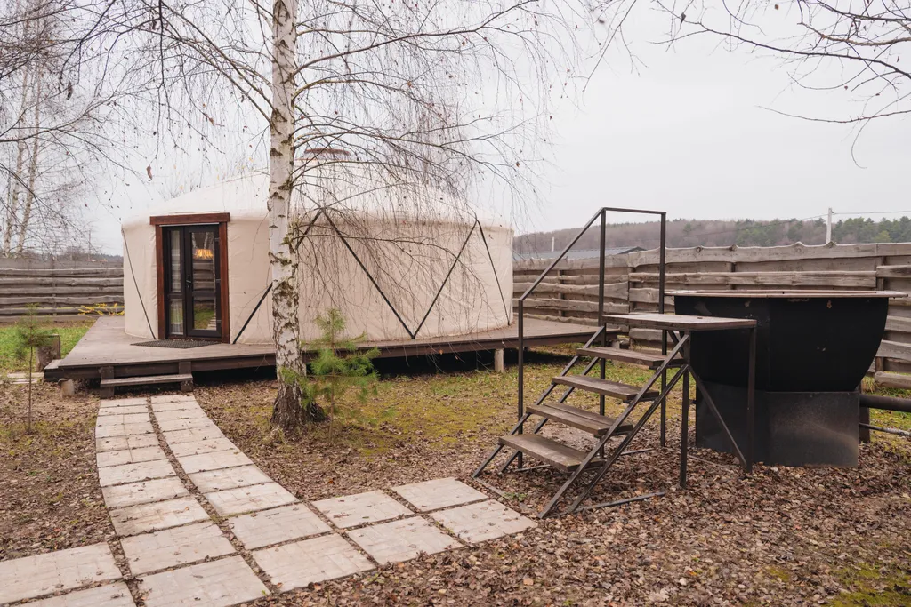 Коттедж Современная круглогодичная Юрта со всеми удобствами рядом с Коломной — Михеево