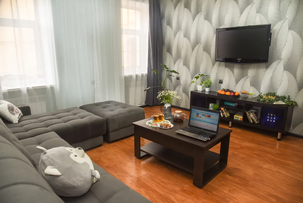 Квартира Просторная двухкомнатная квартира в доме Гумилёва — Кронштадт