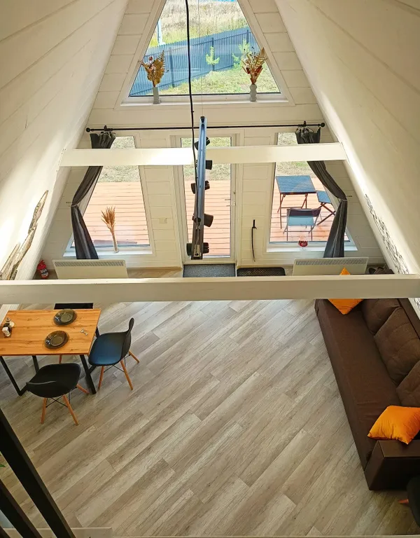 Дом в стиле A-frame рядом с озером в 30 минутах от Нижнего Новгорода