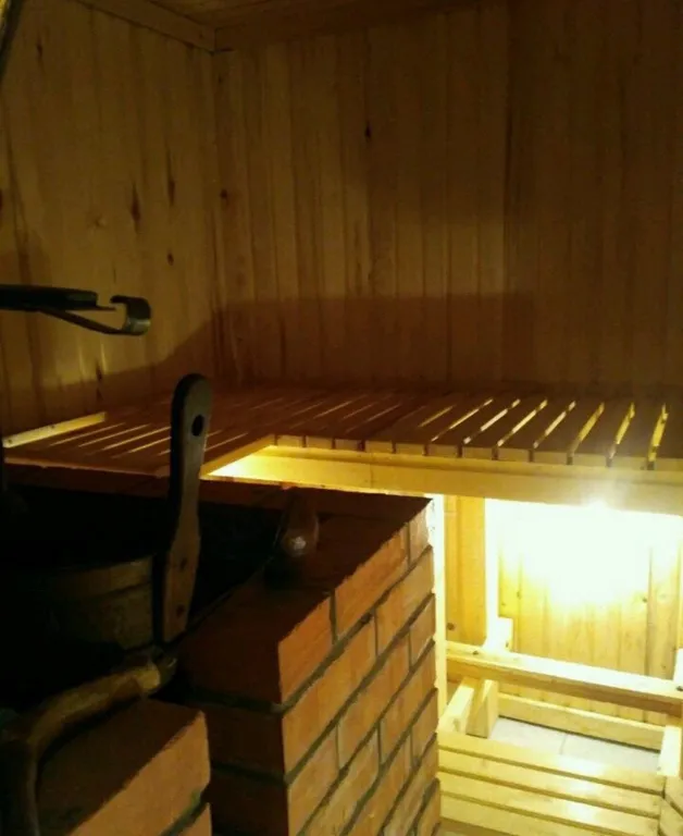 Дом с баней на берегу озера, в черте города