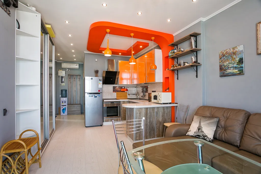 Уютная дизайнерская студия с панорамным видом на море в Мисхоре