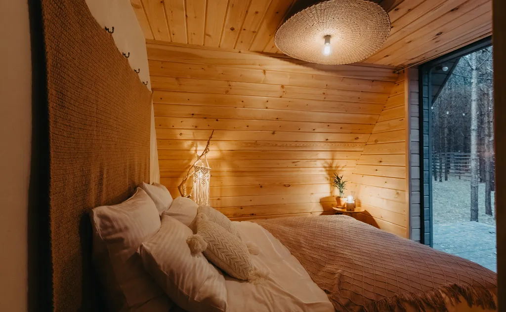 Лодж A-frame №1 в сосновом лесу