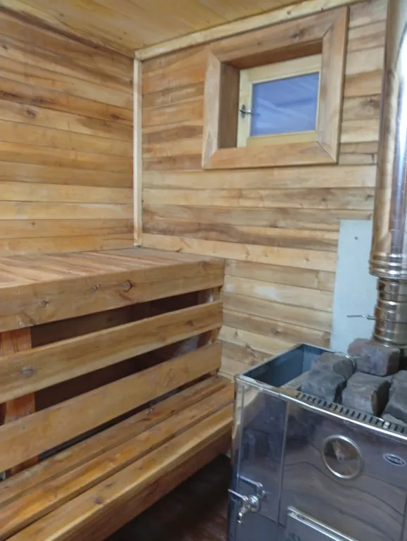2-к. дом с сауной и балконом на реку