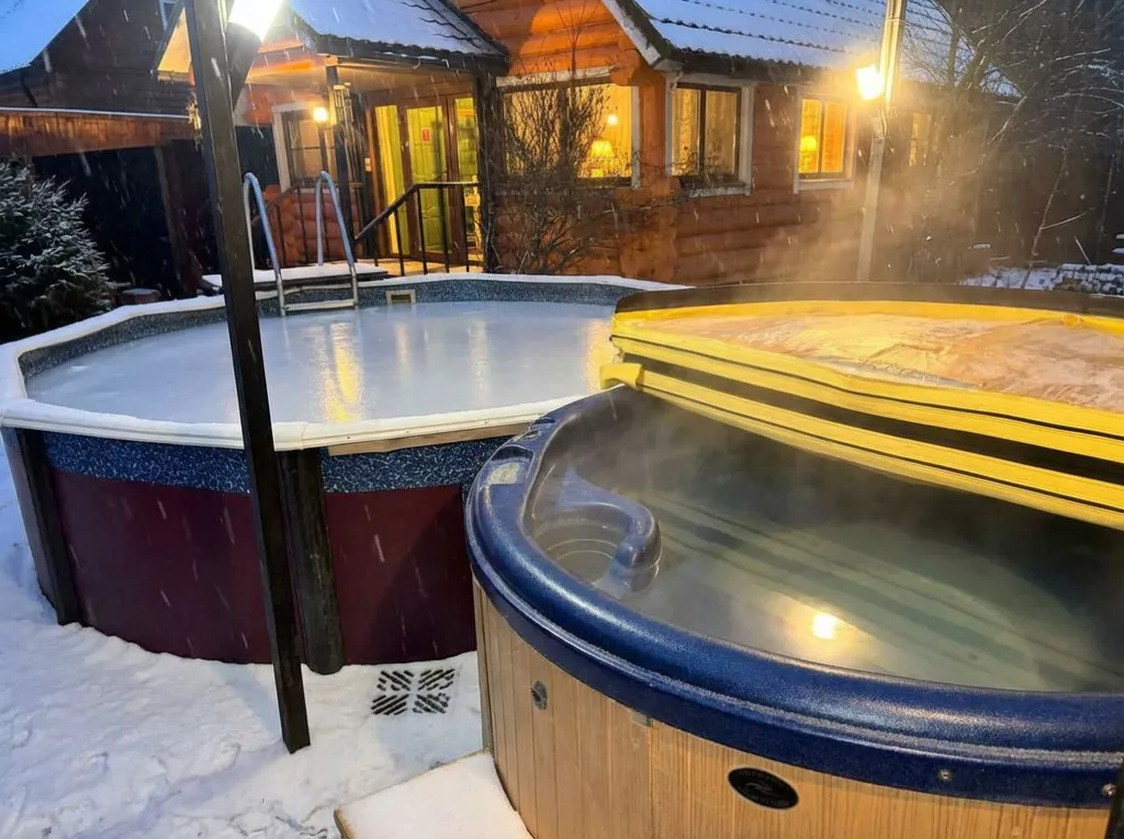 Шале дровяная баня и чан в подарок