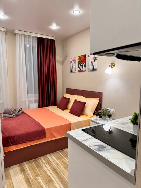 Квартира Уютная студия с двуспальной кроватью в Люберцах — аренда посуточно в Люберцы