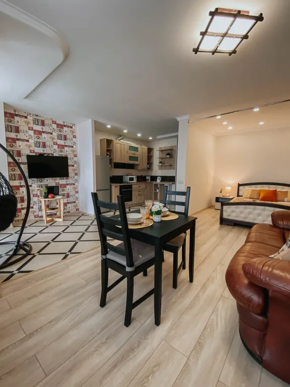 Студия в центре с видом на город