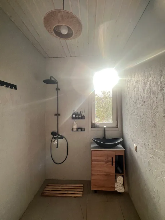 Уютный стильный новый дом с баней в окружении берёзовой рощи