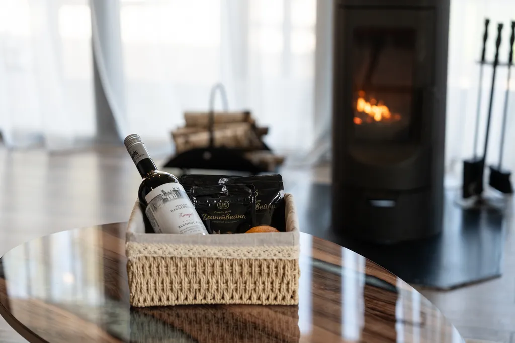 Дом с чаном и сауной у леса.