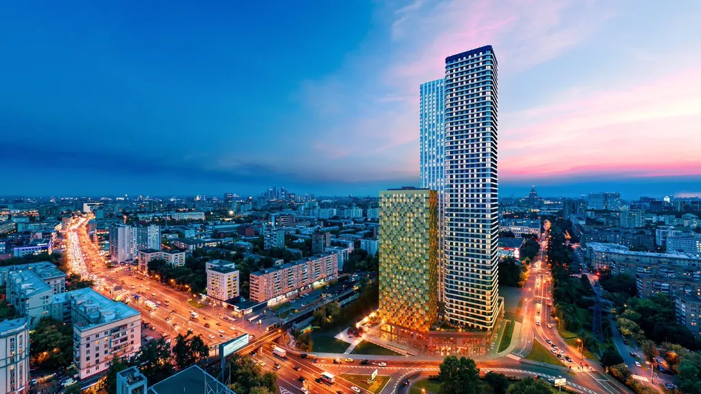 Квартира Квартира Апартамент Metro Suite с панорамным видом в небоскребе бизнес-класса — Москва