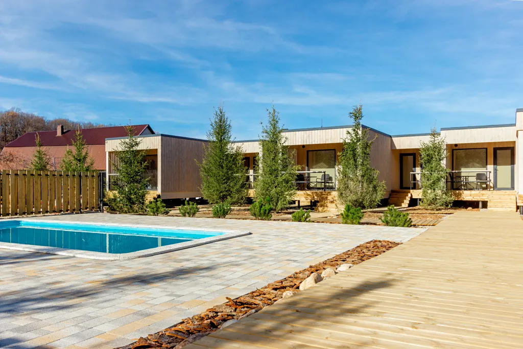 Небольшой домик с видом на Гуамское ущелье