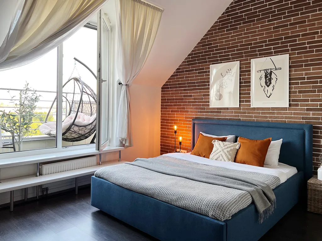 Квартира Комфортабельная квартира на мансарде с видовой террасой — Пушкин