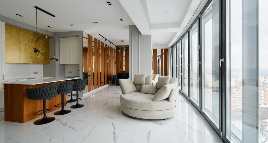 Vip апартаменты в парус-сити на 21 этаже, 101 метр, центр, 2 балкона