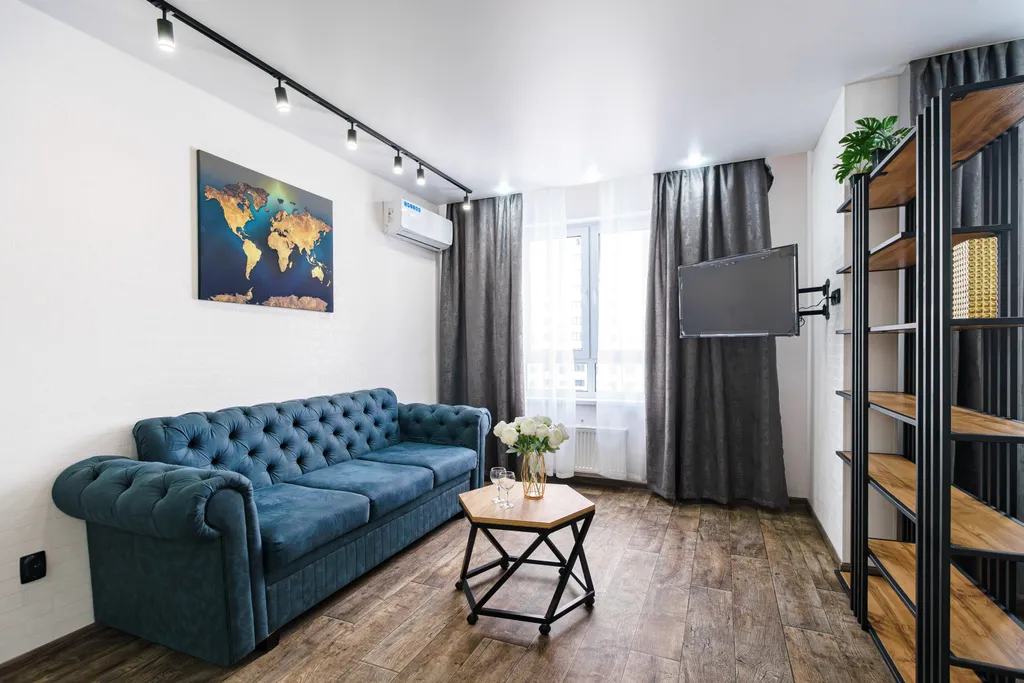 Апартаменты Лофт в ЖК Аквамарин с видом на реку