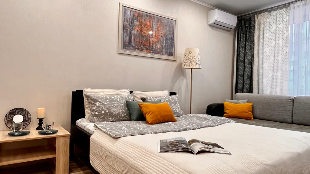 1 комнатная у жд вокзал с 2 раздельными кроватями