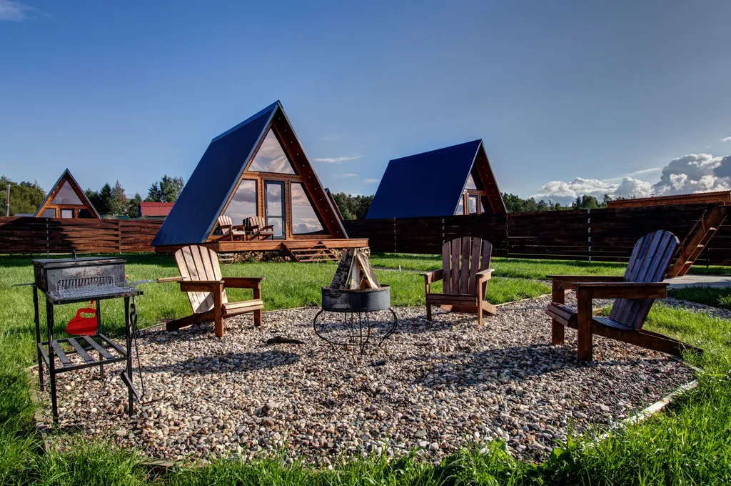 Коттедж Aframe lux black (Дом на берегу Рыбинского водохранилища) — аренда посуточно в Рыбинск