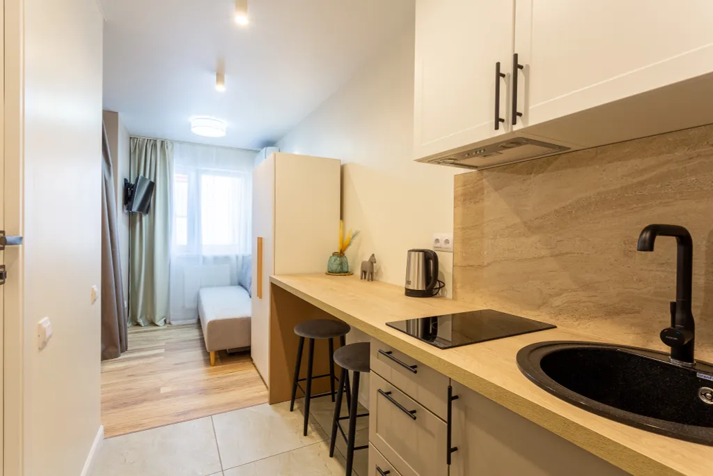 Квартира Квартира Уютная и эргономичная студия Морент в ЖК Фрукты — Сириус