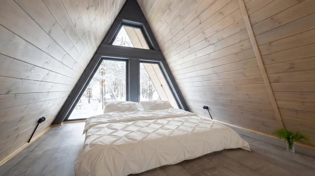 Домик A-Frame с купелью 60 м2