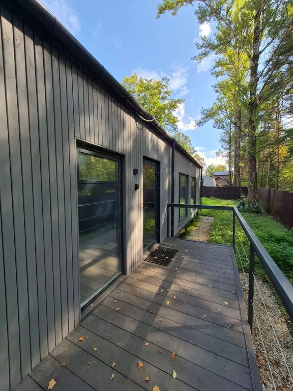 Новый стильный дом с купелью и сауной