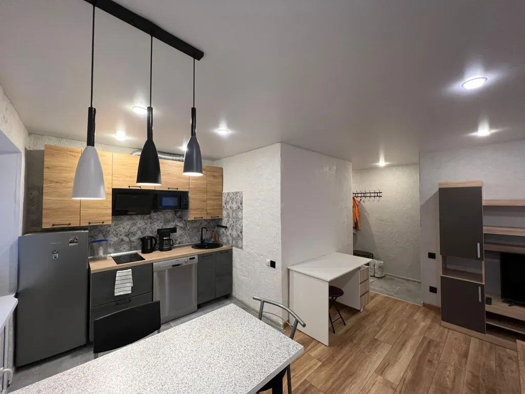 Просторная квартира-студия с евроремонтом