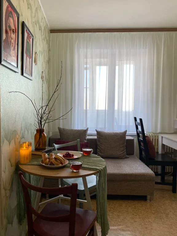 Просторная квартира с видом на город и парк