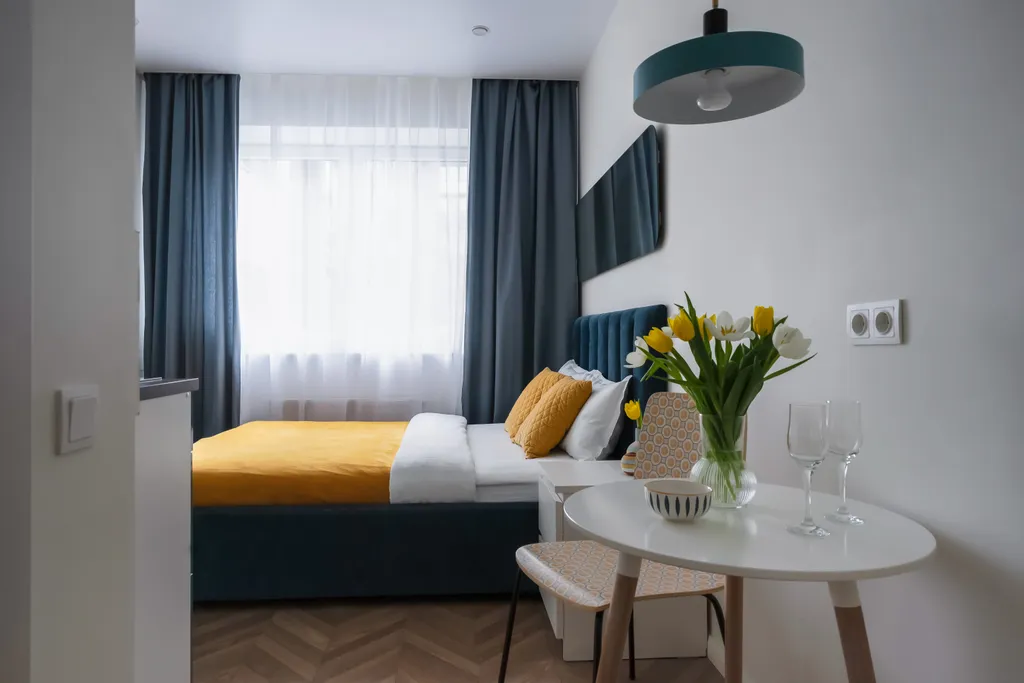 Квартира Квартира Стильная студия Бирюзовая в центре — Калининград