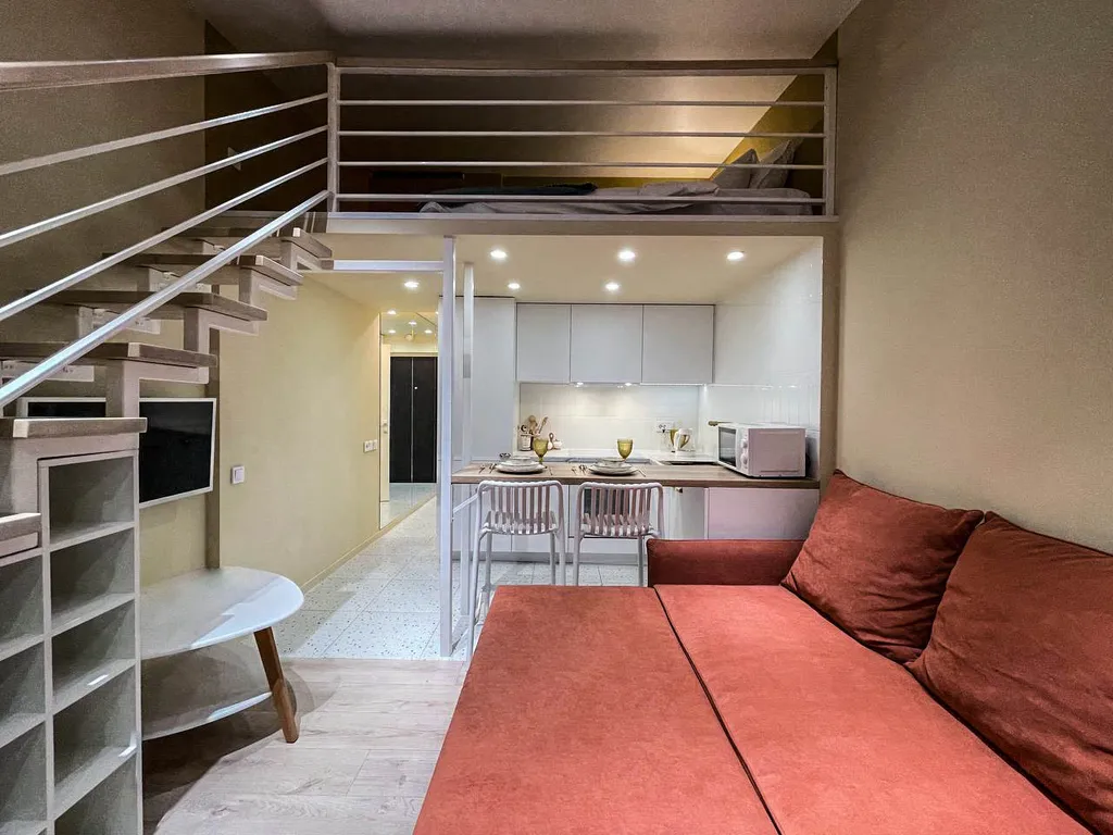 Квартира Квартира Шикарная двухуровневая студия с джакузи, рядом с НИИ Турнера, вокзалом — Пушкин