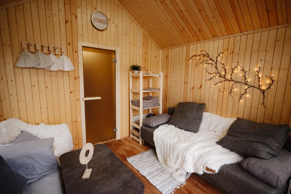 Коттедж Коттедж Уютный Барн-хаус с банным чаном и русской баней — Санкт-Петербург