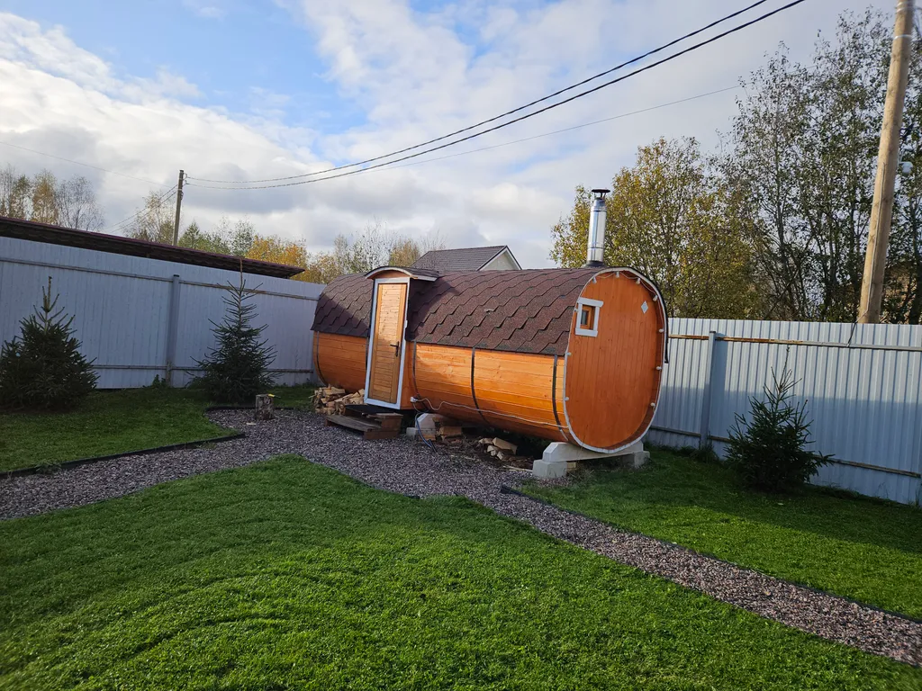 Коттедж Коттедж Шалаш с русской баней и банным чаном — Снегиревка