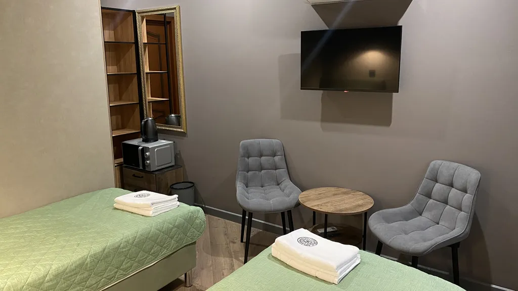 Уютные апартаменты с двумя односпальными кроватями