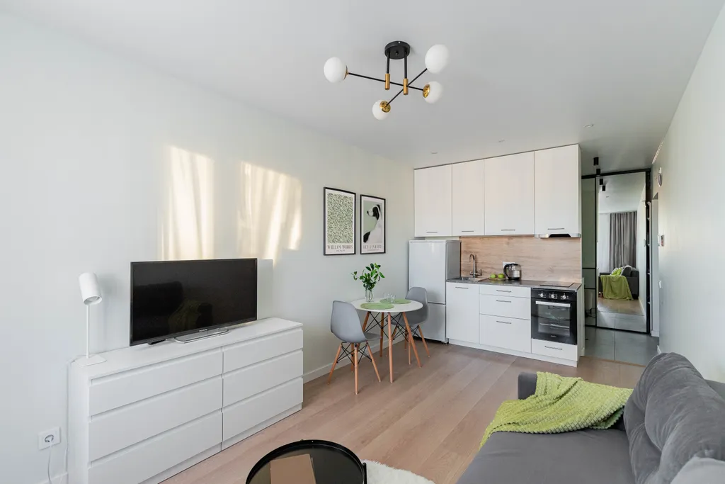 Студия с новым ремонтом