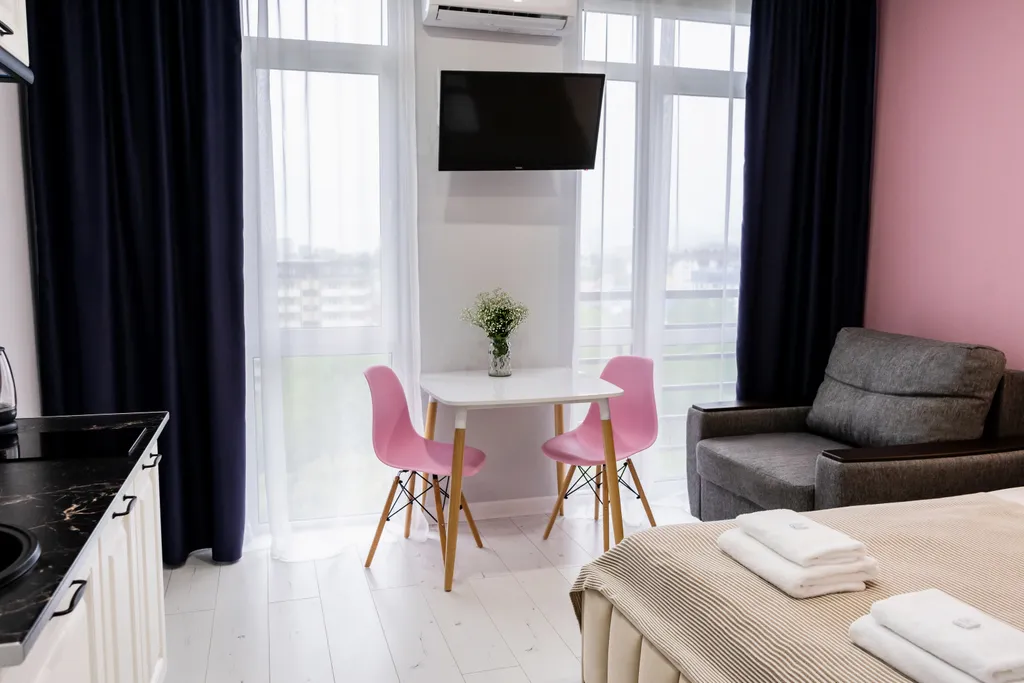 Квартира Квартира Студия с видом на море, горы и бамбуковую рощу в ЖК Сорренто Парк — Сириус