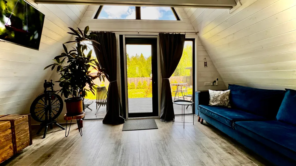 Дом A-Frame с баней